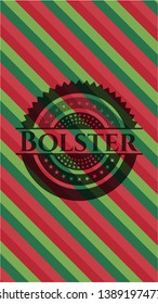 Bolster christmas emblem background. Vector Illustration. Detailed.