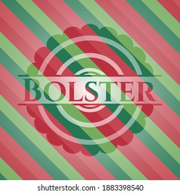 Bolster christmas emblem background. Vector Illustration. Detailed. 