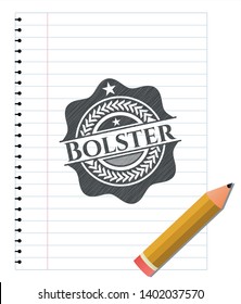 Bolster draw (pencil strokes). Vector Illustration. Detailed.