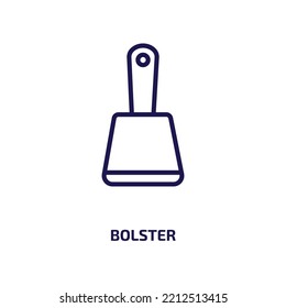 bolster icon from construction tools collection. Thin linear bolster, relaxation, kid outline icon isolated on white background. Line vector bolster sign, symbol for web and mobile