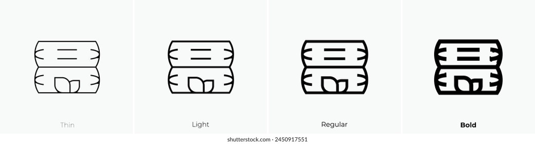 bolster icon. Thin, Light Regular And Bold style design isolated on white background