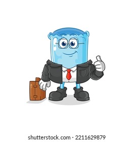 the bolster pillow office worker mascot. cartoon vector