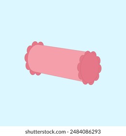 Bolster pillow vector illustration.  Comfort cushion bedroom