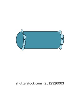 Bolster pillow vector illustration on white background. Comfort cushion bedroom
