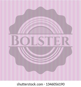 Bolster pink emblem. Retro
