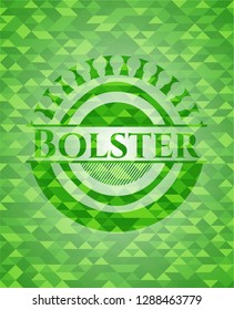 Bolster realistic green mosaic emblem