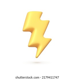 Bolt 3d, great design for any purposes. 3d realistic lightning bolt vector illustration
