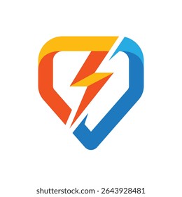 bolt abstract logo modern style
