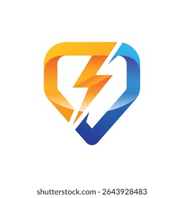 bolt abstract logo modern style