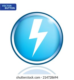 bolt blue glossy web icon