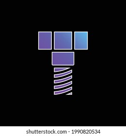 Bolt blue gradient vector icon
