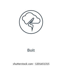 Bolt concept line icon. Linear Bolt concept outline symbol design. This simple element illustration can be used for web and mobile UI/UX.