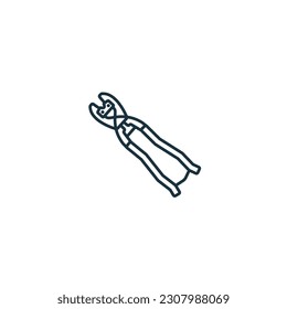 Icono del cortador de tornillos. Signo monocromo simple de la colección de instrumentos de construcción. Icono del cortador de tornillos para logotipo, plantillas, diseño web e infografías.