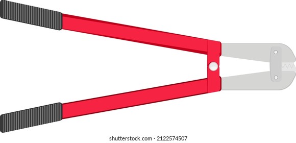 Bolt cutter, illustration, vector on a white background.