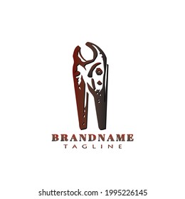 bolt cutter metal tool logo icon cartoon design simple vector