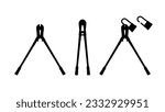 Bolt Cutter silhouette, high quality vector