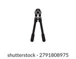 Bolt Cutter Silhouette Vector Icon
