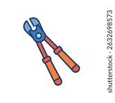 Bolt cutter vector illustration on a solid White Background
