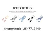 Bolt Cutters icon design with white background stock illustration