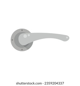 Bolt door handle icon flat vector. Front hotel. Room latch isolated