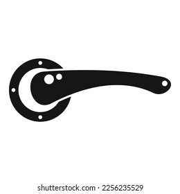 Bolt door handle icon simple vector. Front hotel. Room latch