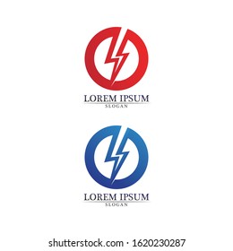 bolt electric Vector lightning icon logo and symbols