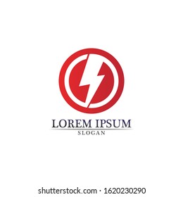 bolt electric Vector lightning icon logo and symbols