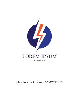 bolt electric Vector lightning icon logo and symbols