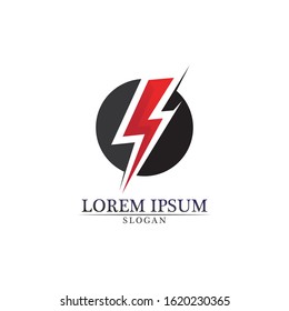 bolt electric Vector lightning icon logo and symbols