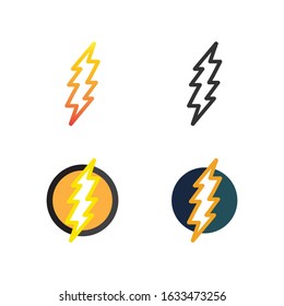 bolt electric Vector lightning icon logo and symbols