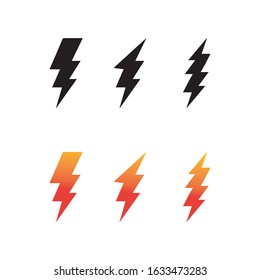 bolt electric Vector lightning icon logo and symbols