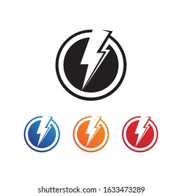 bolt electric Vector lightning icon logo and symbols