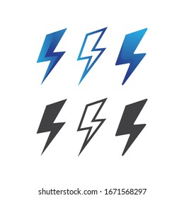 bolt electric Vector lightning icon logo and symbols
