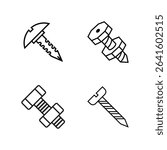 Bolt Element Icon Graphic  Symbol Design
