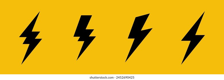 Bolt of Energy Thunder and Power Flash Vector Design