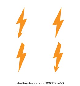 Bolt, energy, thunder vector icon set