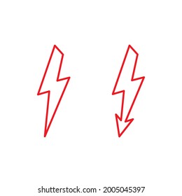 Bolt, energy vector line2 icons 