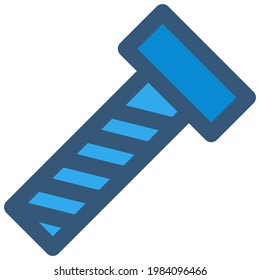 Bolt, Hex Nut in Color Filled Outline Icon