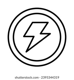 Bolt icon isolate white background vector stock illustration