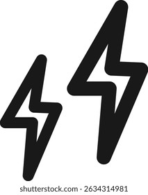 Bolt icon. powerful icon vector