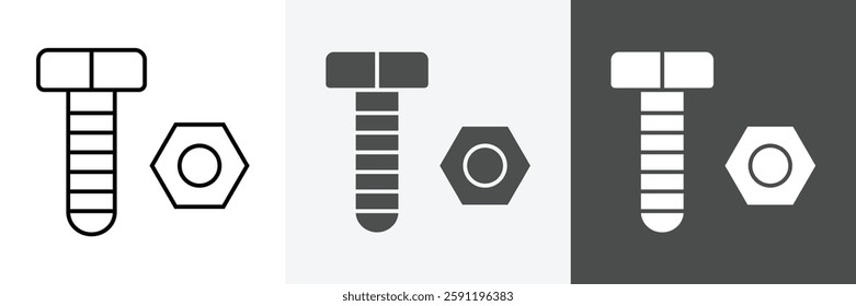 Bolt Icon set vector art