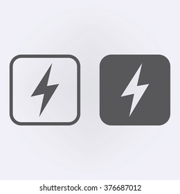 Bolt icon set . Vector illustration