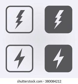Bolt icon set . Vector illustration