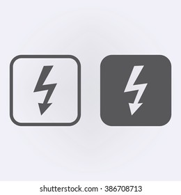 Bolt icon set . Vector illustration
