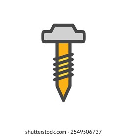 estilo de ilustração de vetor de ícone de parafuso