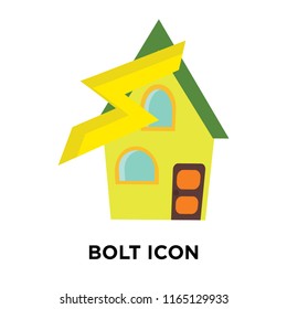 Bolt icon vector isolated on white background, Bolt transparent sign , insurance symbols