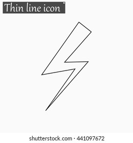 bolt icon Vector Style thin line