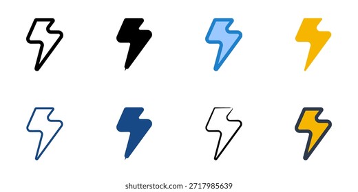 Los iconos de perno establecen la colección de varios estilos. Trazo editable 
