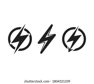 bolt icons vector illustration set