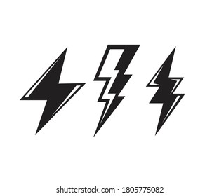 bolt icons vector illustration set